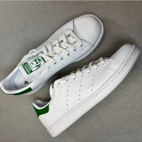 NWOB Adidas Stan Smith Original Sneakers Mens White Green Iconic Casual Size 8.5 - Picture 9 of 10